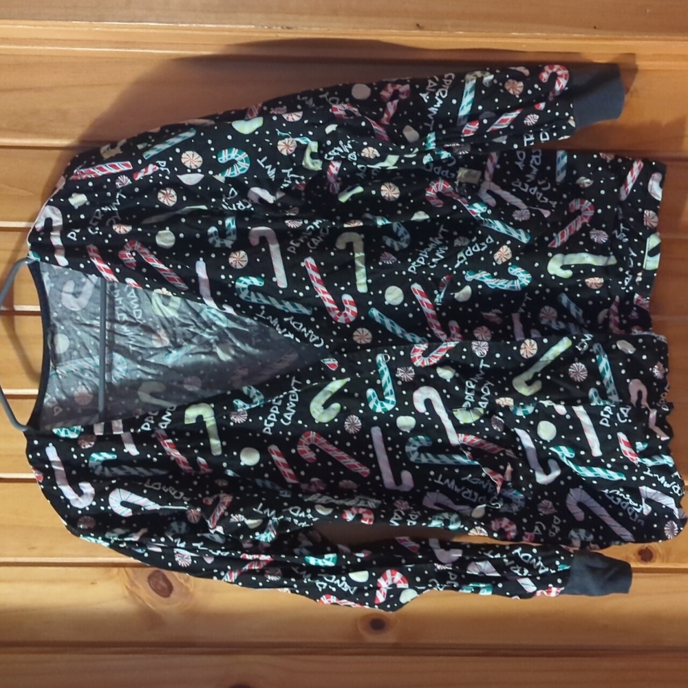 Peppermint Candy Scrub Jacket
